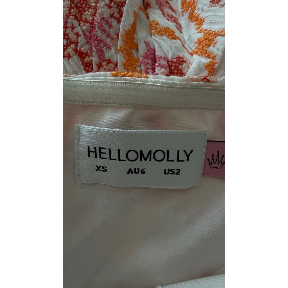 HELLO MOLLY DANCE MY WAY MINI DRESS ORANGE Sz XS/2 $130 - Picture 12 of 16